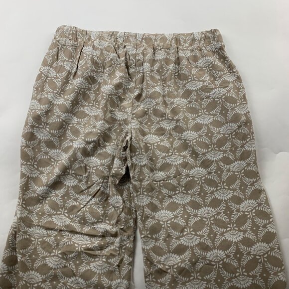 PETITE Old Navy Tan Printed Challis Relaxed Pull On Pant PM - Picture 7 of 7